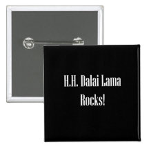 H.H. Dalai Lama Rocks! Pinback Buttons