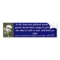 H.L. Mencken American political system Bumper bumper stickers
