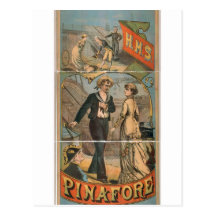 H.M.S. Pinafore Vintage Theatre Post Card