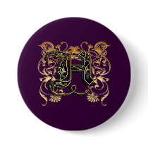 H monogram button royal purple