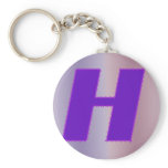 H purple monogram key chains