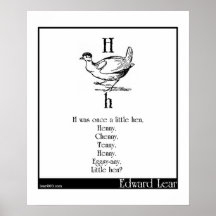 H was once a little hen print
