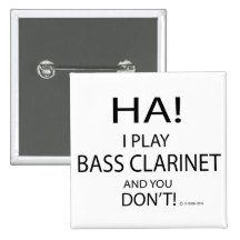 Ha Bass Clarinet Pin