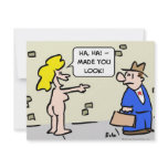ha ha made you look nude invitations