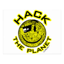 Hack the Planet Postcard