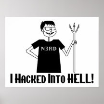 Hacked Into Hell Nerd Print