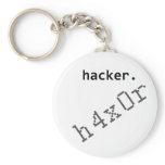 Hacker h4x0r keychains