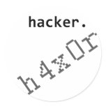 Hacker h4x0r stickers
