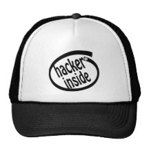Hacker inside mesh hats