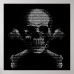 Hacker Skull and Crossbones posters