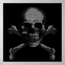 Hacker Skull and Crossbones Print
