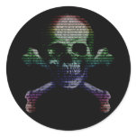 Hacker Skull and Crossbones stickers