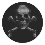 Hacker Skull and Crossbones stickers