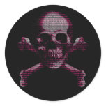 Hacker Skull and Crossbones Stickers