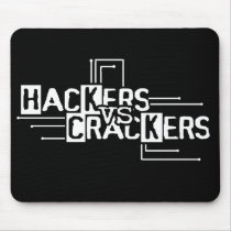 Hackers vs Crackers Mouse Pad