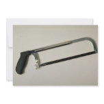 Hacksaw tool to cut metals invitations