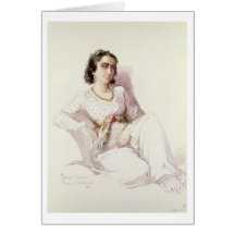 Hadice Hanim - lady from Istanbul, 1852 Greeting Card
