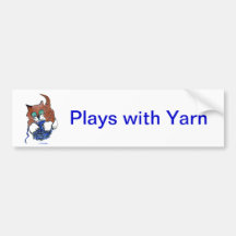 hahahaha take that Blue Yarn Bumper Sticker