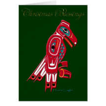 HAIDA EAGLE Christmas Blessings Xmas Card