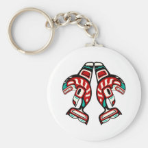 Haida Indian Killer Whale Keychain