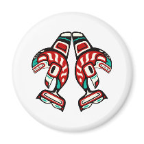 Haida Indian Killer Whale Fridge Magnets