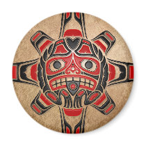 Haida Sun Mask Fridge Magnet