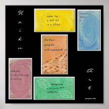 Haiku Art Collage Art Print