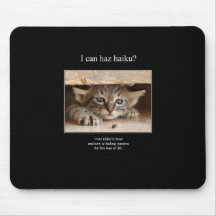 haiku cat 12 mousepad