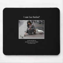 haiku cat 22 mousepad
