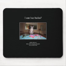 haiku cat 30 mousepad