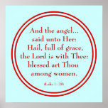 Hail Mary "Luke 1:28" Print