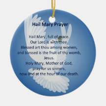 Hail Mary Prayer  Ornament