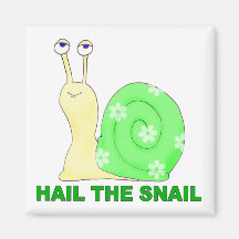 Hail the snail fridge magnets