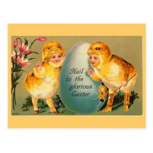 Hail To The Glorious Easter Vintage Postcard