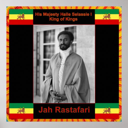 Haile Selassie Jah Rastafari Print On Canvas Zazzle 