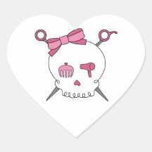 Hair Accessory Skull & Scissors Heart Stickers