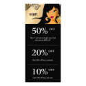 Hair Salon Marketing Cards Gold Eyelash Ethnic rack cards