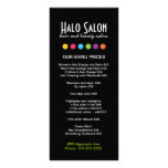 Hair Salon Menu Rack Cards