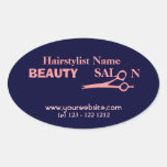 Hair Salon & Spa  Stylist Oval Sticker