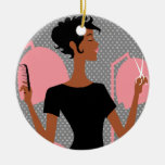 Hair Stylist Ceramic Christmas Ornaments
