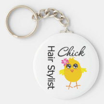 Hair Stylist Chick Key Chain