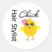 Hair Stylist Chick Stickers