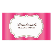 Hair Stylist Hairdresser Salon Pink Elegant Retro Business Cards