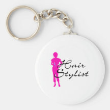 Hair Stylist (Pink) Keychains