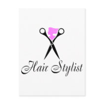 Hair Stylist (Pink/Scissors) Post Card