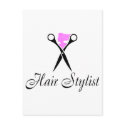Hair Stylist (Pink/Scissors) postcards