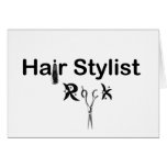 HAIR STYLIST ROCK greeting card