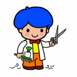 Hairdresser Boy Photo Cut Out