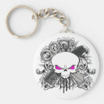 Hairdresser Skull Key Chains
