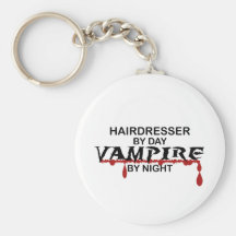 Hairdresser Vampire by Night Keychain